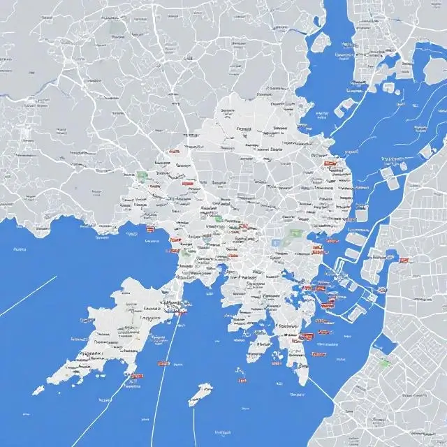 A map showing Hong Kong.