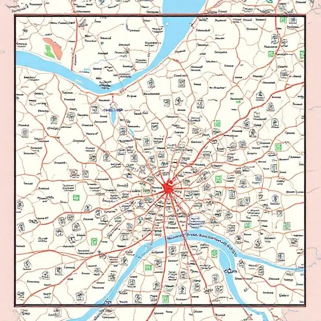 A map showing London.